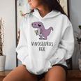 Vinosaurus Rex Dino Dinosaur Wine Wine Am Pm Fun Kapuzenpullover für Damen Geschenke für Sie