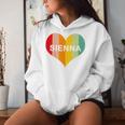 Youth Girls Sienna Name Heart Retro Vintage Women Hoodie Gifts for Her