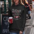44 Años Cumpleaños Regalo Hecho En 1980 Hecha En 1980 Sudadera con capucha para mujer Regalos divertidos