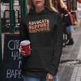 Advocate Support Empower Groovy Social Worker Graduation Women Hoodie Funny Gifts