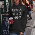 Badass Rescue Mom Puppy Dog Lover Women Hoodie Unique Gifts