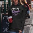 Catfish Queen Catfishing Angler Noodler Fischer Mama Papa Kapuzenpullover für Damen Lustige Geschenke