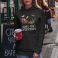 Cats For Everybody Christmas Cat Xmas Santa Women Hoodie Funny Gifts