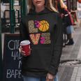 Cute Love Basketball Leopard Print Girls Basketball Women Hoodie Unique Gifts