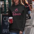 Diana The Queen Pink Crown & Name For Called Diana Women Hoodie Funny Gifts