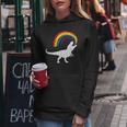 Dinosaur Rainbow T-Rex Dino Women Hoodie Unique Gifts