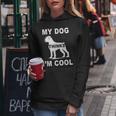 My Dog Think I'm Cool Boxer-Hundeliebhaber Papa Mama Familie Lustig Kapuzenpullover für Damen Lustige Geschenke