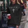 Faith Cross Minimalist Christian Faith Cross Women Hoodie Personalized Gifts