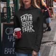 Faith Over Fear Christian Inspirational Graphic Women Hoodie Unique Gifts