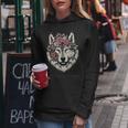 Floral Wolf Animal Cute Botanical Wolf Flowers Wolf Lovers Women Hoodie Personalized Gifts
