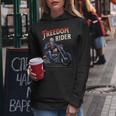 Freedom Rider Motorcycle American Flag Patriotic Usa Women Hoodie Unique Gifts