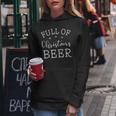 Full Of Christmas Beer And Christmas Cheer Couple Matching Women Hoodie Personalized Gifts