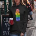 Lgbt Cat Stack Rainbow Gay Pride Anime For Cat Lover Women Hoodie Unique Gifts