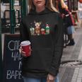 Pitbull Dog Coffee Lover Latte Christmas Women Hoodie Funny Gifts