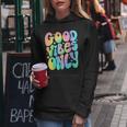 Good Vibes Only Tie Dye Groovy Retro 60S 70S Peace Love Women Hoodie Unique Gifts