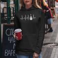 Guitarra Acústica Latido Del Corazón Guitarra Mú Cuello Sudadera con capucha para mujer Regalos divertidos