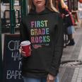 Hello 1St Grade Rocks Teacher Team First Gr Vibes Rockstar Women Hoodie Personalized Gifts