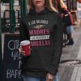 A Las Mejores Madres Las Ascienden A Abuelas Día De La Madre Cuello Sudadera con capucha para mujer Regalos divertidos