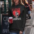 I Love My Horses Rider Horse Lover Riding Equestrian Women Hoodie Personalized Gifts