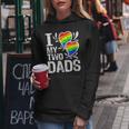 I Love My Two Dads Lgbt Pride Month And Father's Day Costume Women Hoodie Unique Gifts