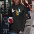 Love Win Rainbow Peace Sign Lesbian Gay Lgbtq Flag Pride Women Hoodie Unique Gifts