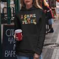 I Come In Peace Im Peace Groovy Matching Couples Women Hoodie Personalized Gifts
