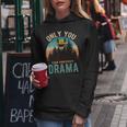 Only You Can Prevent Drama Vintage Llama Graphic Women Hoodie Unique Gifts