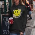 Retro Groovy Be Happy Smile Face Daisy Flower 70S Women Hoodie Funny Gifts