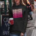 Retro Malone Girl First Name Boy Personalized Groovy 80'S Women Hoodie Personalized Gifts