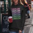 Retro Taylor Girl Boy First Name Personalized Groovy Bday Women Hoodie Unique Gifts