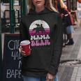 Süßer Mama Bär & Jungtiere Muttertag Rosaintage Retro Groovy Kapuzenpullover für Damen Lustige Geschenke