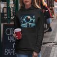 Total Solar Eclipse 2024 Girl Cat Eclipse Women Hoodie Unique Gifts