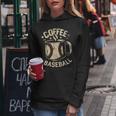 Wochenenden Kaffee Baseball Retro Baseball Mama Papa Kapuzenpullover für Damen Lustige Geschenke