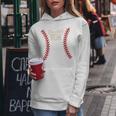 Ball Mama Baseball Softball Mama Damen Raglan Kapuzenpullover für Damen Lustige Geschenke