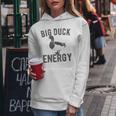 Big Duck Energy Retro Vintage Style Duck Meme Women Hoodie Unique Gifts