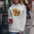 Children's With Big Sister Giraffe Motif Kapuzenpullover für Damen Lustige Geschenke