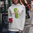 Coquette Bows With Pickle Cute Coquette Girl Pickle Lover Women Hoodie Funny Gifts