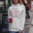 Damen Mama Mama Mama Bruh Lustigintage Groovy Muttertag Für Mama Mit-Ausschnitt Kapuzenpullover für Damen Lustige Geschenke