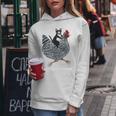 Cat Riding Chicken Tuxedo Cat On A Chicken Lover Women Hoodie Funny Gifts