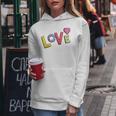 Love Überall Sogar Auf Liebe Süß Mama Papa Raglan Kapuzenpullover für Damen Lustige Geschenke