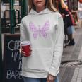 Purple Butterfly Fibro Warrior Awareness Word Cloud Spoonie Women Hoodie Unique Gifts