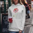 Red Poppy Watercolor Floral Women Hoodie Unique Gifts