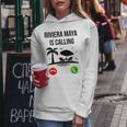 Riviera Maya Está Llamando Un Divertido Recuerdo De Vacaciones De Verano Sudadera con capucha para mujer Regalos divertidos
