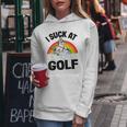 I Suck At Golf Golf Loser Unicorn Sarcastic Golfing Women Hoodie Unique Gifts