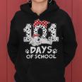 100 Days Of School Dalmatian Dog Girl 100 Days Smarter Women Hoodie