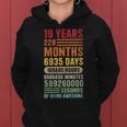 19 Years 228 Months Of Being Awesome Vintage 19Th Birthday Women Hoodie