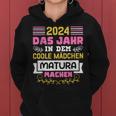 2024 Das Jahr In Dem Coole Mädchen Matura Machen Maturantin Kapuzenpullover für Damen