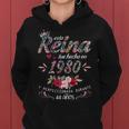 44 Años Cumpleaños Regalo Hecho En 1980 Hecha En 1980 Sudadera con capucha para mujer