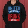 4Th July United We Stand Drunk We Fall Beer & Bbq Women Hoodie