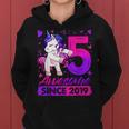 5 Years Old Flossing Unicorn 5Th Birthday Girl Party Women Hoodie